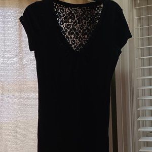 Black Lace small accent on back, size small